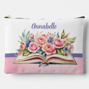 Pochette À Accessoires Roses roses roses sur livre Grand Accessoire
