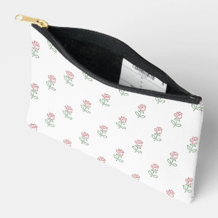 Pochette À Accessoires Roses rouges, motif de roses, fleurs