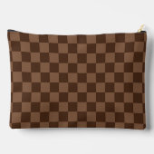 Pochette À Accessoires Rouge Luxe avec Damier Marron (Verso)
