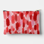 Pochette À Accessoires Rouge rose Abstrait brosses Motif Monogramme (Verso)