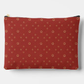 Pochette À Accessoires Rouge | Soleil Zinnia Doré (Recto)