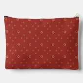Pochette À Accessoires Rouge | Soleil Zinnia Doré (Verso)