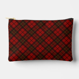 Pochette À Accessoires Rouge tartan plaid hiver élégant motif