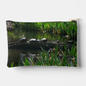 Pochette À Accessoires Row of Turtles Green Nature Photo (Verso)