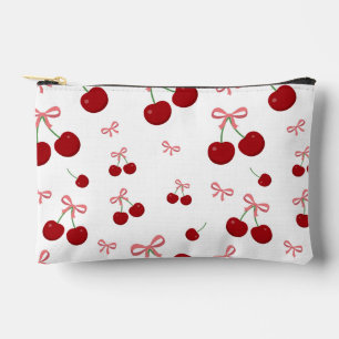 Pochette À Accessoires Ruban rouge cerise motif sans couture Desi de frui