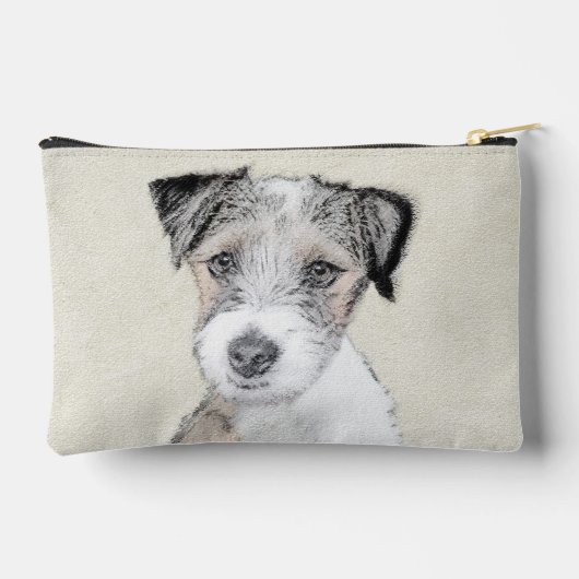 Pochette À Accessoires Russell Terrier Peinture Rough Original Chien Art (Verso)