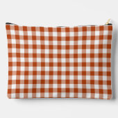Pochette À Accessoires Rust Red Plaid Gingham Personalized (Verso)