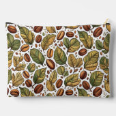 Pochette À Accessoires Rustic Coffee Bean & Leaf Pattern Print Cut Sew Ba (Verso)