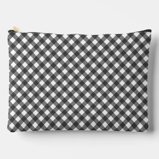 Pochette À Accessoires Rustic Farmhouse Monochrome Buffalo Check Geometri (Recto)