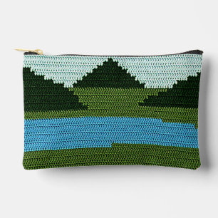 Pochette À Accessoires Rustique Grassland Lake Hills Crochet artistique I