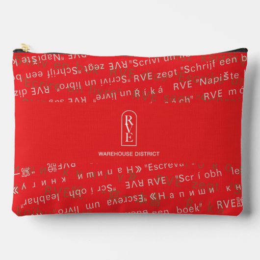 Pochette À Accessoires RVE SAYS: "Write A Book" Large Pouch (Red) (Recto)