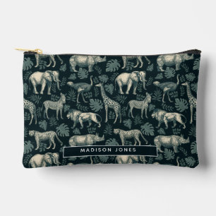 Pochette À Accessoires Safari vintage Animaux africains