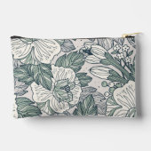 Pochette À Accessoires Sage Green Abstraite Line Art Floral (Verso)