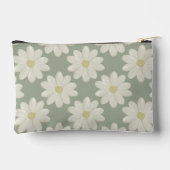 Pochette À Accessoires Sage Green Daisy Monogramme Accessoire Pouch (Verso)
