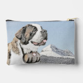 Pochette À Accessoires Saint Bernard Peinture Rough St Original Chien Art (Verso)