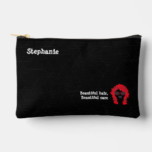 Pochette À Accessoires Salon de Beauté Noir Blanc Hair Styliste tendance