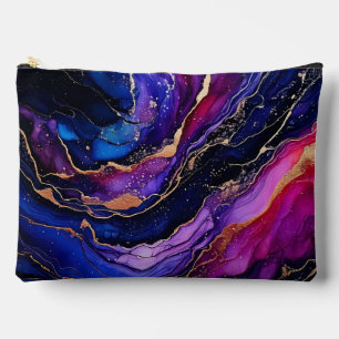 Pochette À Accessoires Sapphire Amethyst Encre d'alcool