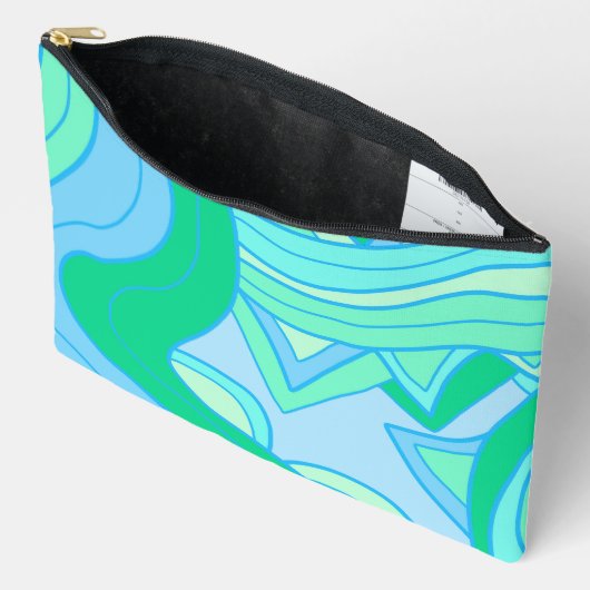 Pochette À Accessoires Sarcelle Groovy (Ouvrir)