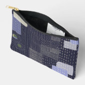 Pochette À Accessoires sashiko japonais coutures ressemblant à un motif (Ouvrir)
