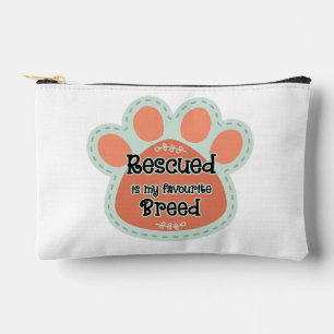 Pochette À Accessoires Sauvée est l'empreinte de patte de chien de ma rac