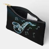 Pochette À Accessoires Saxophone et notes de musique (Ouvrir)