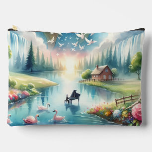 Pochette À Accessoires Scène de fantaisie terre arc-en-ciel fantaisiste