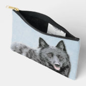 Pochette À Accessoires Schipperke Peinture Black Cute Original Chien Art (Ouvrir)