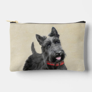 Pochette À Accessoires Scottish Terrier Peinture Black Original Chien Art