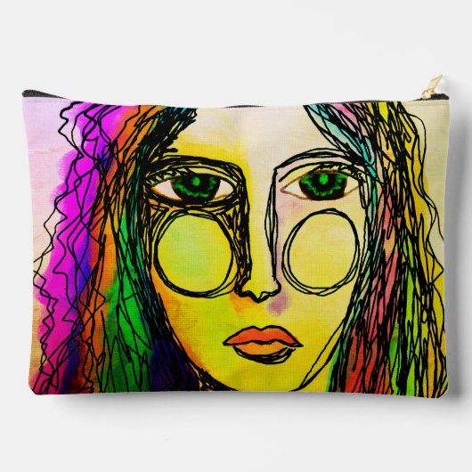 Pochette À Accessoires Scribble peinture numérique Abstraite (Verso)