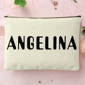 Pochette À Accessoires Script de nom noir en gras