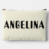 Pochette À Accessoires Script de nom noir en gras (Recto)