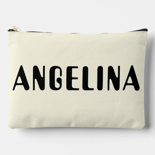 Pochette À Accessoires Script de nom noir en gras (Recto)