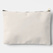 Pochette À Accessoires Script gras Stylo Beige Nom et monogramme (Verso)