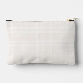 Pochette À Accessoires Script personnalisé Monogramme Nom initial Plaid (Verso)