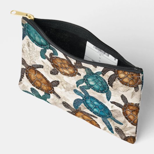 Pochette À Accessoires Sea Turtle (Ouvrir)