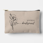 Pochette À Accessoires Sept Mois de naissance Fleur Épouse personnalisée (Recto)