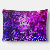 Pochette À Accessoires Séquence de couronne brillante Magenta (Recto)