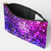 Pochette À Accessoires Séquence de couronne brillante Magenta (Ouvrir)