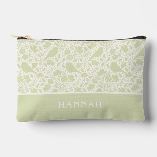 Pochette À Accessoires Serene Birds & Florals Monogrammé (Recto)