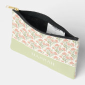 Pochette À Accessoires Serene Neutral Florals Monogrammed (Ouvrir)