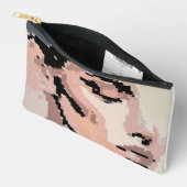 Pochette À Accessoires Serenity Moderne Neutre Pixel Art Portrait (Ouvrir)