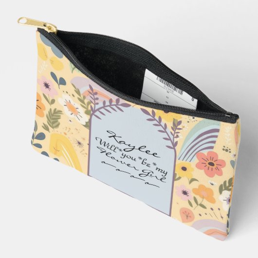 Pochette À Accessoires Serez-Vous Ma Fille Fleur Floral ? (Ouvrir)