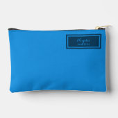 Pochette À Accessoires Sérieux Classique Minimal Simple Bleu (Verso)