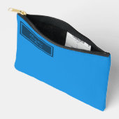 Pochette À Accessoires Sérieux Classique Minimal Simple Bleu (Ouvrir)