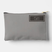 Pochette À Accessoires Sérieux Classique Minimal Simple Gris (Verso)