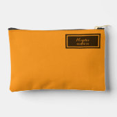 Pochette À Accessoires Sérieux Classique Minimal Simple Orange (Verso)