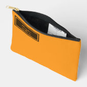 Pochette À Accessoires Sérieux Classique Minimal Simple Orange (Ouvrir)