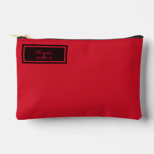 Pochette À Accessoires Sérieux Classique Minimal Simple Rouge
