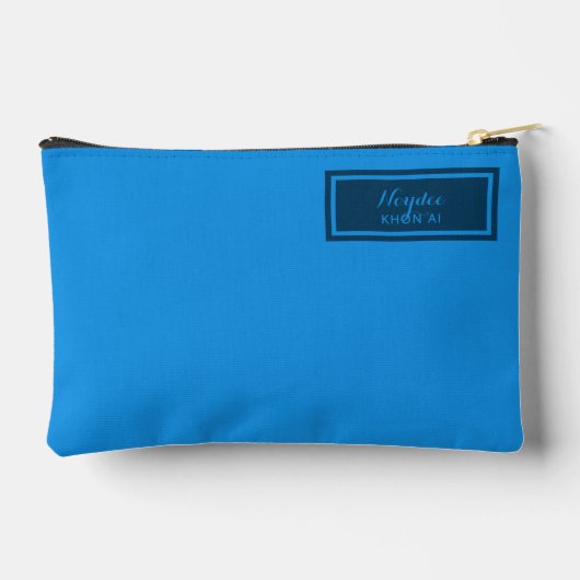 Pochette À Accessoires Serious Classic Minimal Simple Blue (Verso)