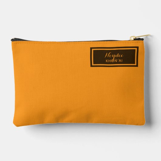 Pochette À Accessoires Serious Classic Minimal Simple Orange (Verso)